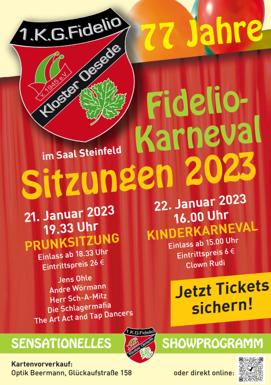 Read more about the article Prunksitzung & Kinderkarneval 2023 in Kloster Oesede!